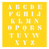 GP70005001XX - Replacement Cutout Alphabet Playground Panel - Yellow