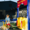 RECF0033XX - Gas Station w/Sign and Awning Pretend Playground Panel - Ages 2 to 12 yr - Daycare