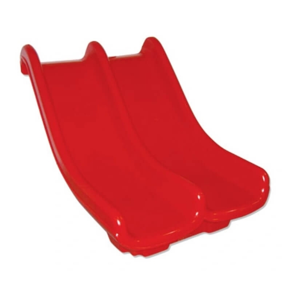 SPI0019 - Replacement Triple Rail Dual Open Plastic Playground Slide - Ages 2 to 5 yr
