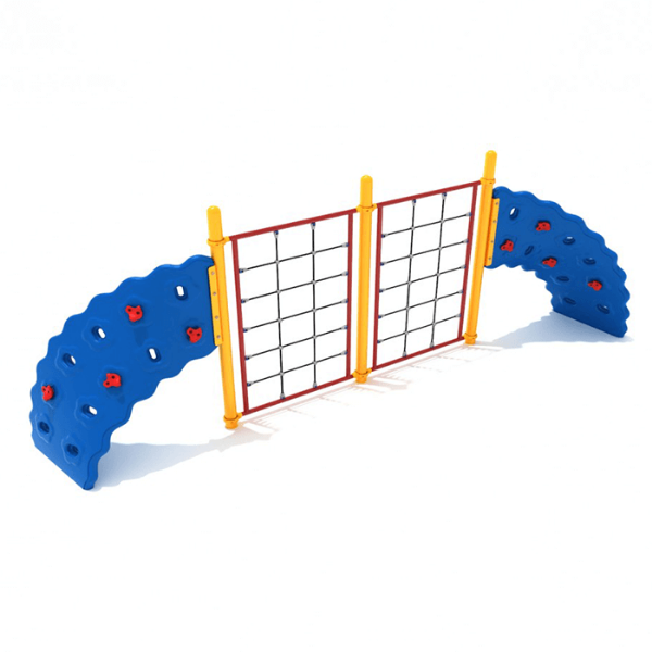 PCH003 - 2 Panel Rope Challenger Playground Rock Wall - Ages 5 to 12 Yrs.