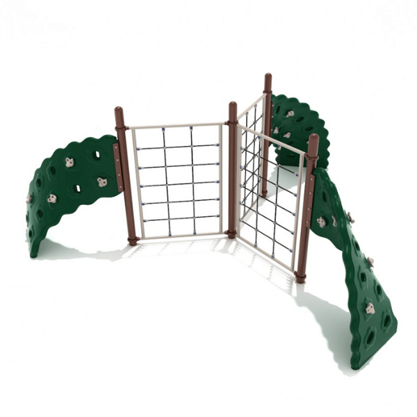 PCH004 - 3 Panel Rope Challenger Playground Rock Wall - Ages 5 to 12 Yrs.