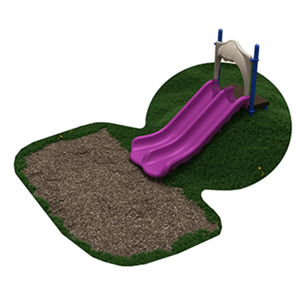 PEL004 - 4-foot Double Straight Embankment Slide - Ages 2 to 12 Yrs.