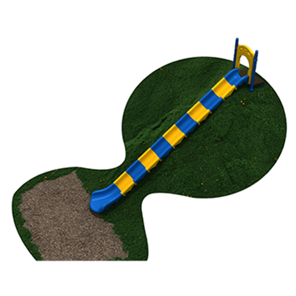 PEL009 - 22-foot Single Straight Embankment Slide - Ages 2 to 12 Yrs.