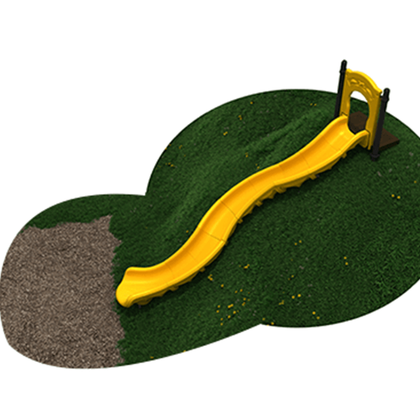 PEL011 - 9 Foot Single Zig Zag Embankment Slide - Ages 2 to 12 Yrs.