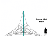 PEPFN001 - Interstellar Incline Playground Rope Climber - Ages 5 to 12 Yrs. - Height Diagram