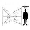PFN009 - Nebular Net Playground Rope Climber - Ages 5 to 12 Yrs. - Height Diagram