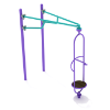 PFS038 - Stand-N-Spin Playground Spinner - Ages 5 to 12 Yrs. - Purple on Teal