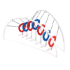 PFS045 - Floating Tunnel Bridge Crawl Playground Equipment - Ages 5 to 12 Yrs. - Red, Blue, White