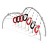PFS045 - Floating Tunnel Bridge Crawl Playground Equipment - Ages 5 to 12 Yrs. - Red, Black, Grey