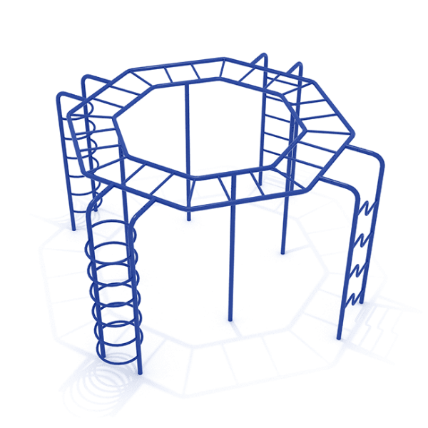 PFS046 - Four Times a Climber Playground Monkey Bars - Ages 5 to 12 Yrs. - Blue