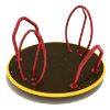 PFS058 - Galaxy Disc Merry Go Round Playground Equipment - Ages 2 to 12 Yrs. - Red and Yellow
