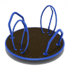 PFS058 - Galaxy Disc Merry Go Round Playground Equipment - Ages 2 to 12 Yrs. - Blue