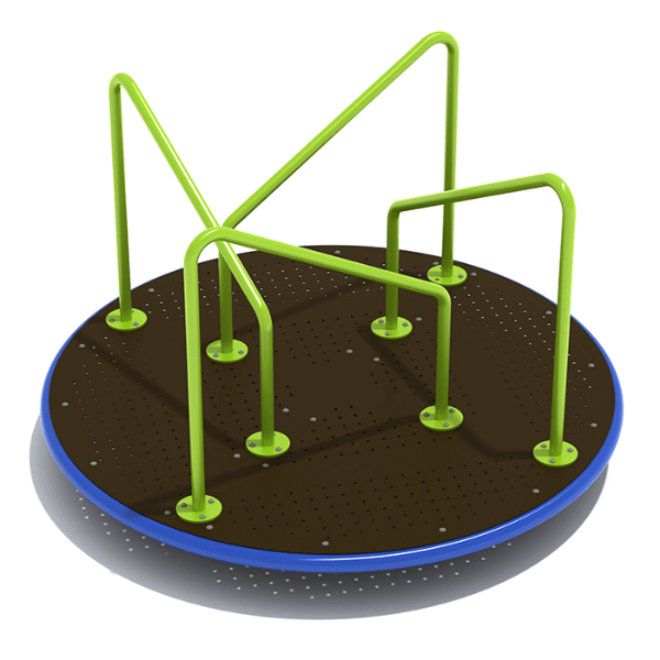PFS059 - Radical Rotator Merry Go Round Playground Equipment - Ages 2 to 12 Yrs. - Blue on Lime Green