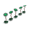 PFS067 - Flower Stepper with Leaf Stepping Stones Playground Equipment- Set of 5 - Ages 2 to 12 Yrs. - Green