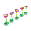 PFS067 - Flower Stepper with Leaf Stepping Stones Playground Equipment- Set of 5 - Ages 2 to 12 Yrs. - Purple