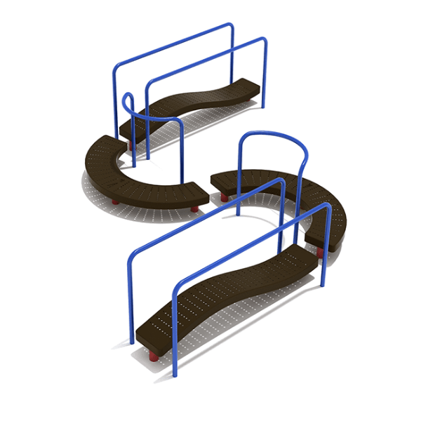 PFS069 - Snake Track Balance Playground Equipment - Ages 2 to 12 Yrs. - Blue