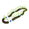 PFS070 - Oval Track Balance Playground Equipment - Ages 2 to 12 Yrs. - Front
