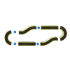 PFS070 - Oval Track Balance Playground Equipment - Ages 2 to 12 Yrs. - Top