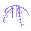 PFS071 - Five-Way Snake Dome Playground Monkey Bars - Ages 5 to 12 Yrs. - Purple