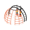 PFS073 - Pod Climber Dome Station Delta Playground Monkey Bars - Ages 5 to 12 Yrs. - Orange on Black - Back