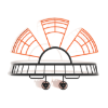 PFS073 - Pod Climber Dome Station Delta Playground Monkey Bars - Ages 5 to 12 Yrs. - Orange on Black - Top