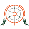 PFS076 - Dream Catcher Playground Rope Climber - Ages 5 to 12 Yrs. - Orange