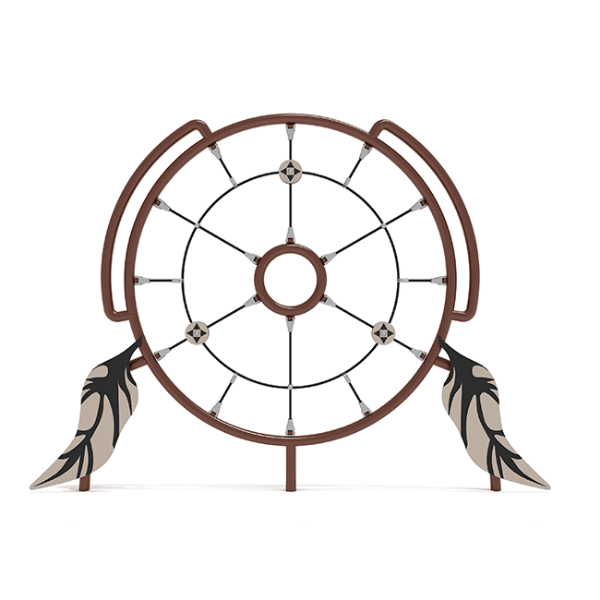 PFS076 - Dream Catcher Playground Rope Climber - Ages 5 to 12 Yrs. - Brown