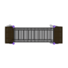 PFS078 - Monkey Bar Roller Slide Playground Equipment - Ages 2 to 5 Yrs. - Purple - Top