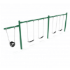 PSW210WS - 2 Bay Plus 1 Cantilever with 4 Belt Swings and 1 Toddler Seat - 7/8 Ft. High Elite Swing Set - Neutral