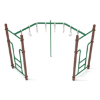 PEPTC012 - 90-Degree Swinging Ring Ladder Playground Monkey Bars - Ages 5 to 12 Yrs. - Neutral