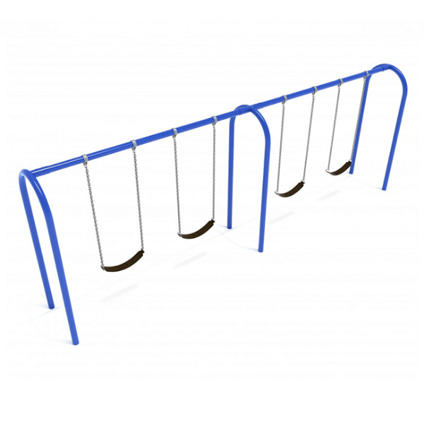 PSW006WS - 2 Bay with 4 Belt Seats - 8 Ft. High Elite Arched Post Swing Set - Primary