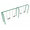 PSW006WS - 2 Bay with 4 Belt Seats - 8 Ft. High Elite Arched Post Swing Set - Neutral