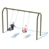 TFR3501XX - 1 Bay with 2 Belt Seats - Arched 8 ft Swing Set