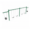 PSW220WS - 2 Bay Plus 2 Cantilever with 4 Belt Swings and 2 Toddler Seat - 7/8 Ft. High Elite Swing Set - Neutral