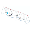 90015403XX - 3 Bay with 6 Belt Seats - Bipod 8 ft Swing Set