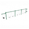 PSW320WS - 3 Bay Plus 2 Cantilever with 6 Belt Swings and 2 Toddler Seat - 7/8 Ft. High Elite Swing Set - Neutral