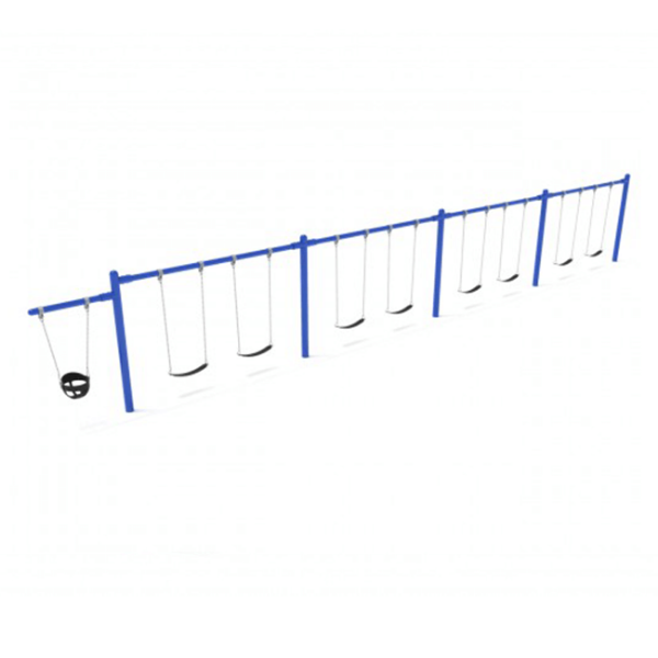 PSW410WS - 4 Bay Plus 1 Cantilever with 8 Belt Swings and 1 Toddler Seat - 7/8 Ft. High Elite Swing Set - Primary