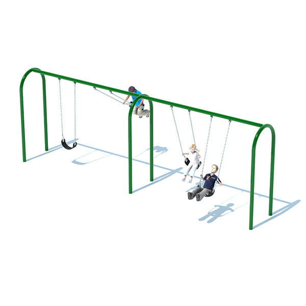 TFR3502XX - 2 Bay with 4 Belt Seats - Arch Playground Swing Set - Ages 2 to 12 yr