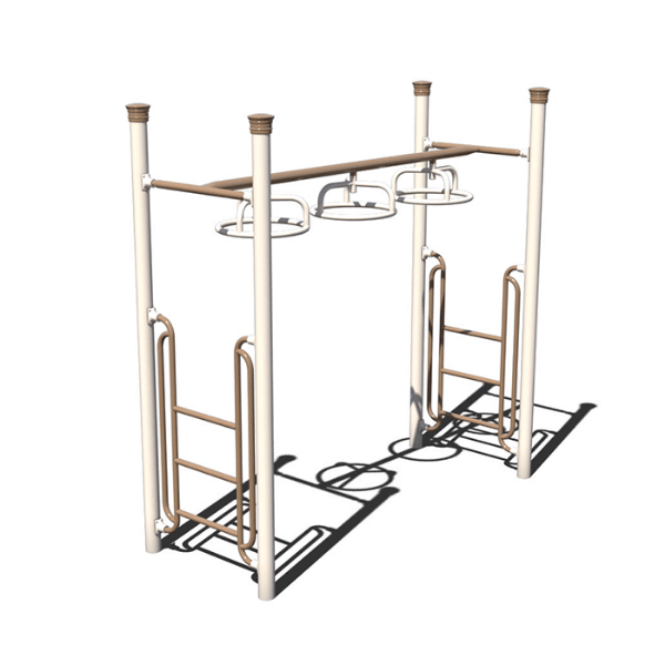 AFR0117XX - Three Wheel Swinger Overhead Playground Monkey Bars - Ages 5 to 12 yr