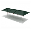PSWSH003WS - 3 Bay with 6 Belt Seats - Shaded 8 Ft. High Elite Single Post Swing Set - Neutral