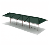 PSWSH004WS - 4 Bay with 8 Belt Seats - Shaded 8 Ft. High Elite Single Post Swing Set - Neutral