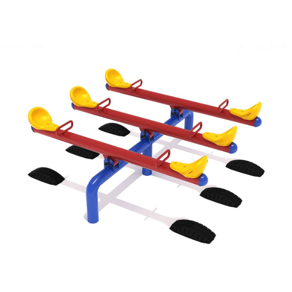 PFS082 - Classic 6 Seat Seesaw Playground Equipment - Ages 5 to 12 Yrs.