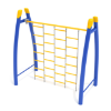 PGS002 - Chain Wall Playground Climber with Curved Post - Ages 5 to 12 Yrs.  - Yellow on Blue