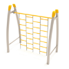 PGS002 - Chain Wall Playground Climber with Curved Post - Ages 5 to 12 Yrs.  - Yellow on Tan