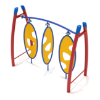 PGS010 - Triple Wing Climbing Playground Equipment with Curved Post - Ages 5 to 12 Yrs. -  Primary