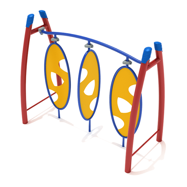PGS010 - Triple Wing Climbing Playground Equipment with Curved Post - Ages 5 to 12 Yrs. -  Primary