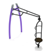 PGS012 - Standing Orbital Playground Spinner with Curved Post - Ages 5 to 12 Yrs. - Black on Purple