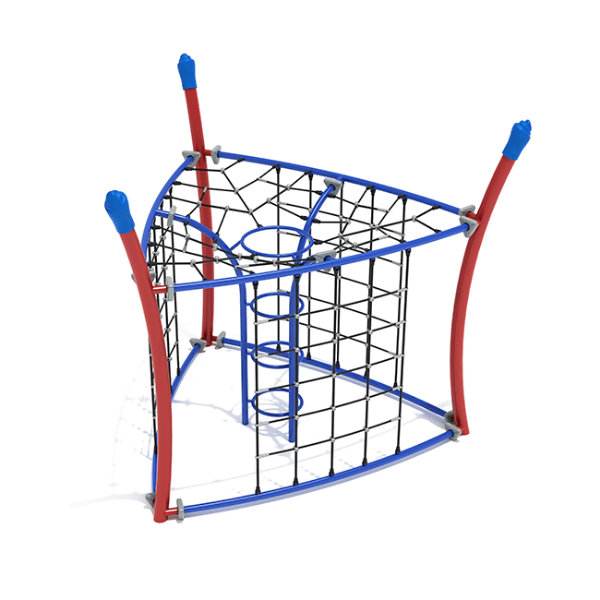 PGS013 - Combination Manhole Jungle Gym Rope Climber with Side Nets - Ages 5 to 12 Yrs.-Primary
