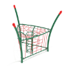 PGS013 - Combination Manhole Jungle Gym Rope Climber with Side Nets - Ages 5 to 12 Yrs.- Green on Red