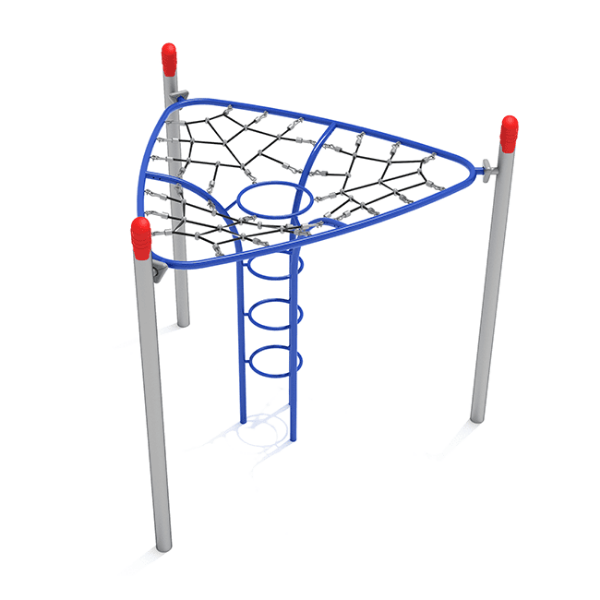 PGS014 - Combination Manhole Rope Jungle Gym - Ages 5 to 12 Yrs. - Grey on Blue